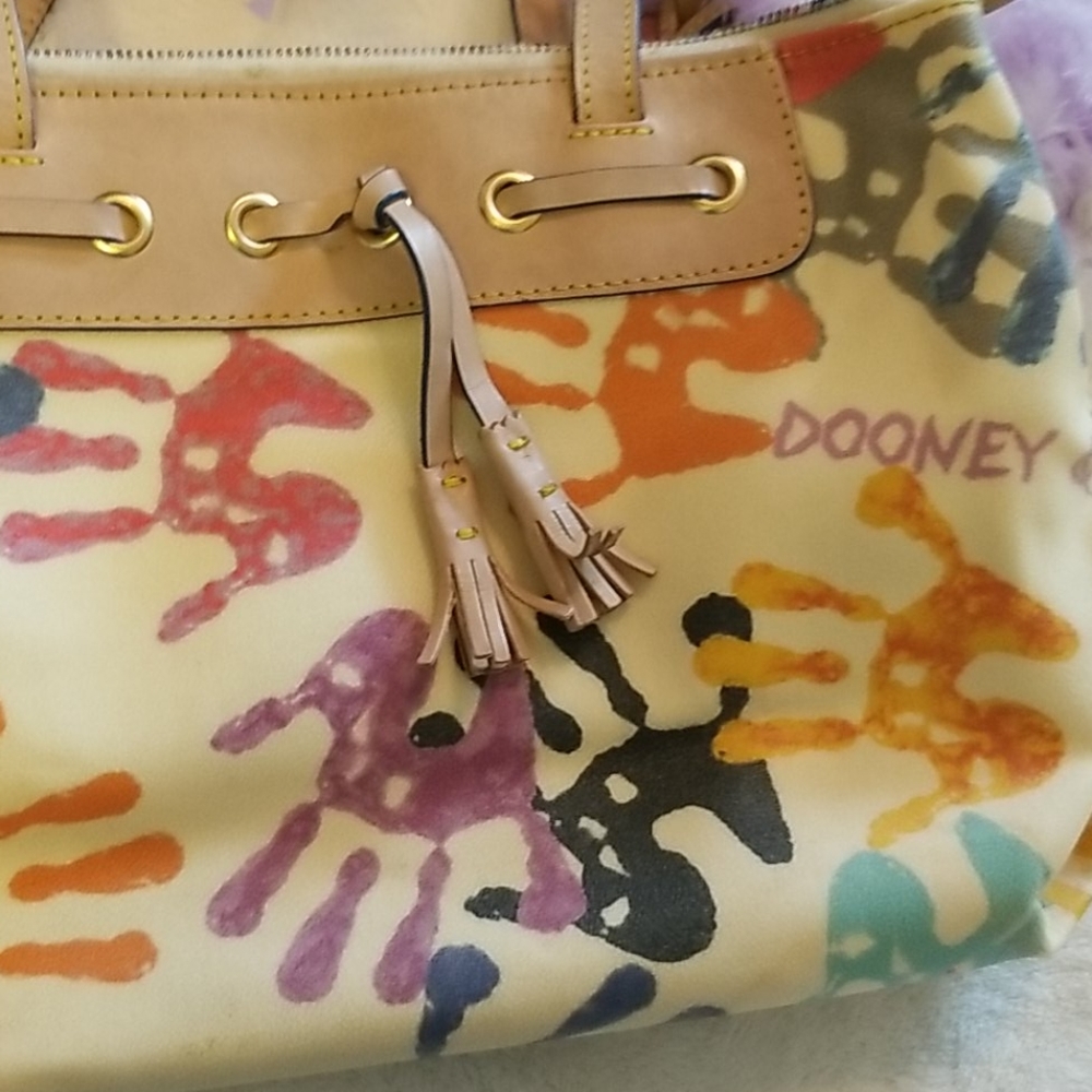 Dooney and Bourke Handprint Multicolored Purse - Picture 2 of 8